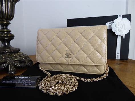 chanel wallet caviar beige|CHANEL Caviar Quilted Wallet On Chain WOC Beige.